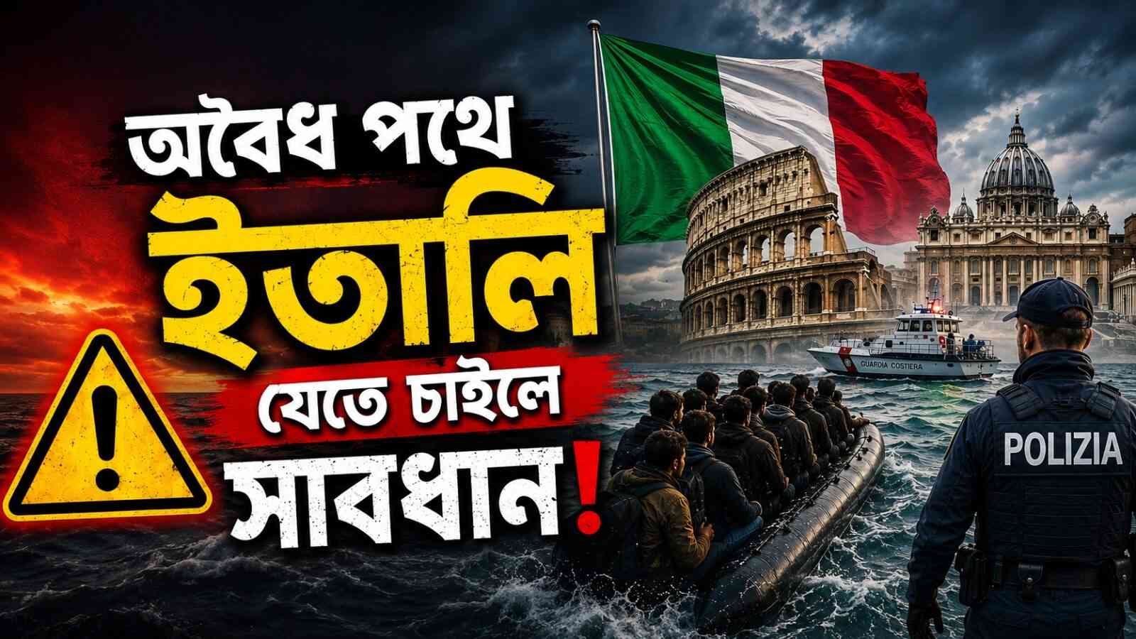 লিবিয়া হয়ে অবৈধভাবে ইতালিতে ঢুকলেই ফেরত, কঠোর বার্তা দূতাবাসের