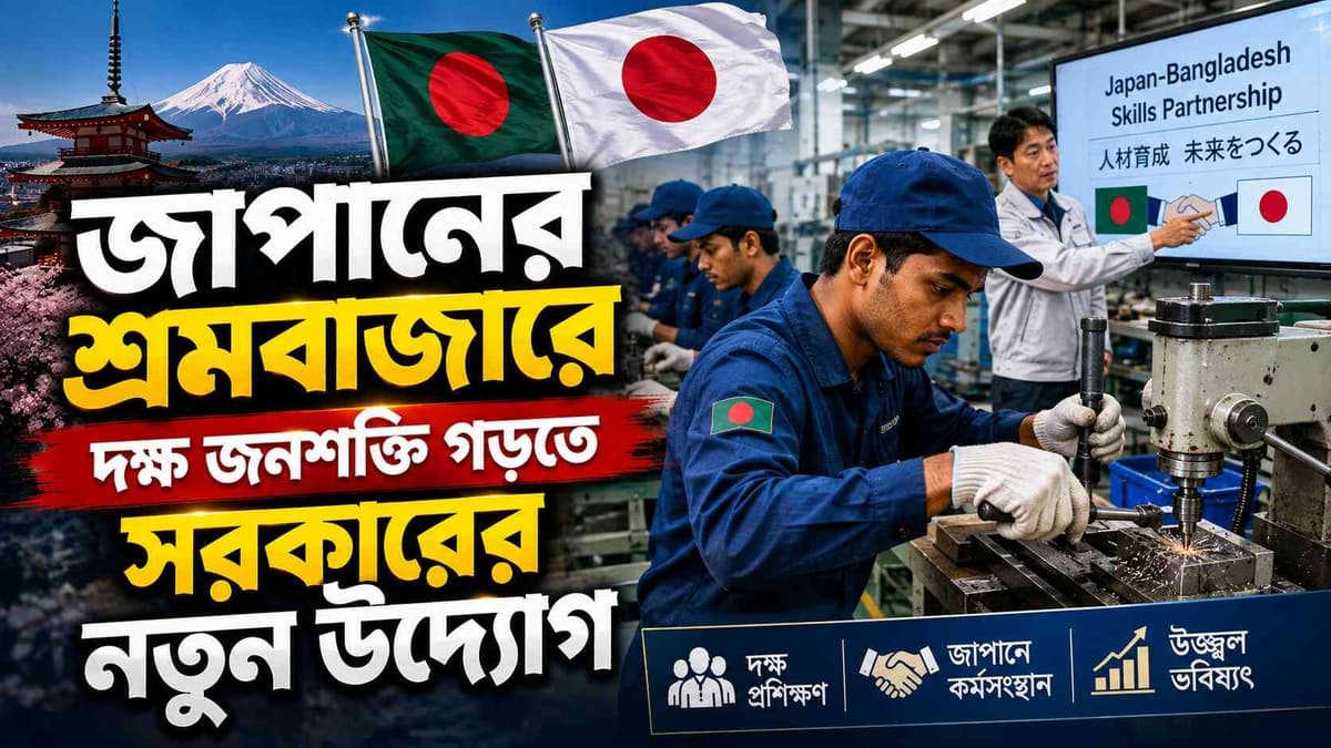 জাপানের শ্রমবাজারে দক্ষ জনশক্তি গড়তে সরকারের নতুন উদ্যোগ